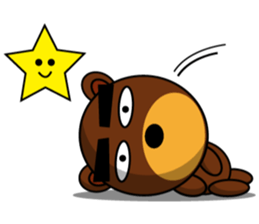 Black Eyebrows Bear 11 sticker #6640295