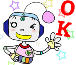 Colorful robot 3 sticker #6641296