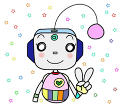 Colorful robot 3 sticker #6641300