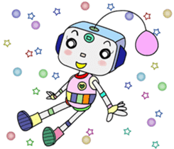 Colorful robot 3 sticker #6641302
