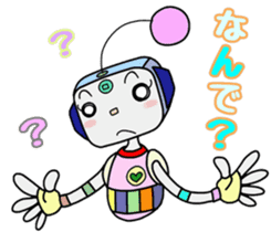 Colorful robot 3 sticker #6641305