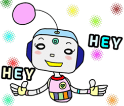 Colorful robot 3 sticker #6641311