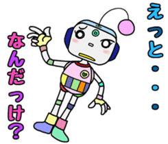 Colorful robot 3 sticker #6641312