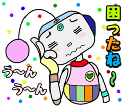 Colorful robot 3 sticker #6641313