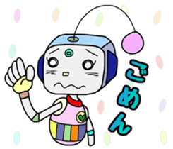 Colorful robot 3 sticker #6641316