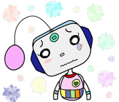 Colorful robot 3 sticker #6641317