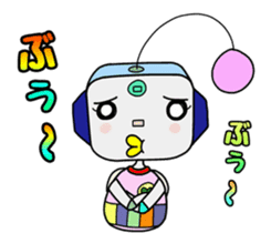 Colorful robot 3 sticker #6641318