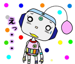 Colorful robot 3 sticker #6641319