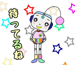 Colorful robot 3 sticker #6641322