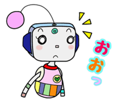 Colorful robot 3 sticker #6641325