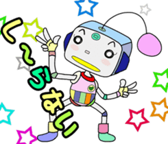 Colorful robot 3 sticker #6641326
