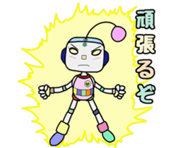 Colorful robot 3 sticker #6641328