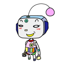 Colorful robot 3 sticker #6641329