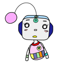 Colorful robot 3 sticker #6641332