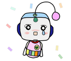 Colorful robot 3 sticker #6641333