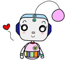 Colorful robot 3 sticker #6641335