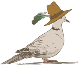Collared dove from Saitama sticker #6642288