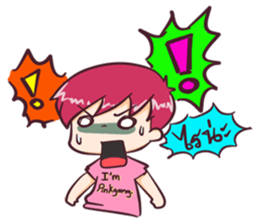 the pink boy and girl sticker #6643378