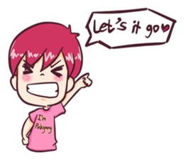 the pink boy and girl sticker #6643382