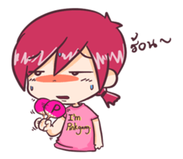 the pink boy and girl sticker #6643387