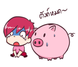 the pink boy and girl sticker #6643391