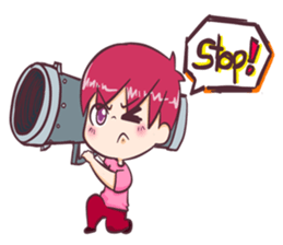 the pink boy and girl sticker #6643392