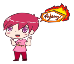 the pink boy and girl sticker #6643394