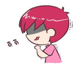 the pink boy and girl sticker #6643395