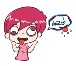 the pink boy and girl sticker #6643396