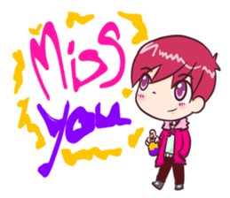 the pink boy and girl sticker #6643405