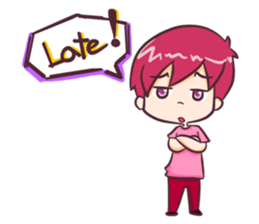 the pink boy and girl sticker #6643409