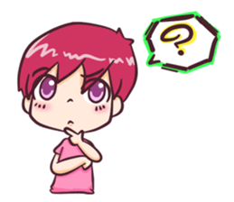 the pink boy and girl sticker #6643411