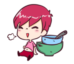 the pink boy and girl sticker #6643412