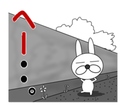 Japanese jokes of a cool rabbit sticker #6644334