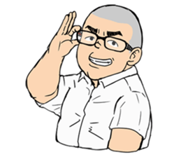 a shaven head sticker #6645637