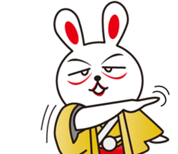 Samurai rabbit and tortoise sticker #6646119