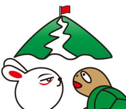 Samurai rabbit and tortoise sticker #6646129