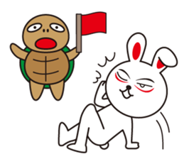 Samurai rabbit and tortoise sticker #6646132