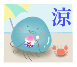 Summer cool jellyfish sticker #6647050