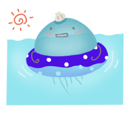Summer cool jellyfish sticker #6647051