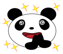 A pretty bear and panda climb a mountain sticker #6648634
