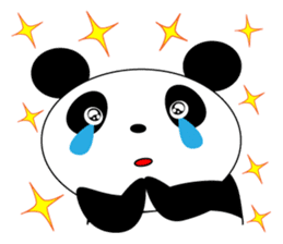 A pretty bear and panda climb a mountain sticker #6648639