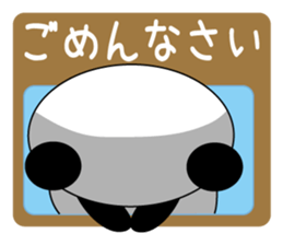 A pretty bear and panda climb a mountain sticker #6648641