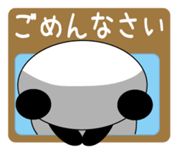 A pretty bear and panda climb a mountain sticker #6648641