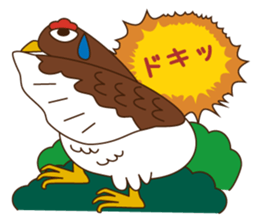 A pretty bear and panda climb a mountain sticker #6648642