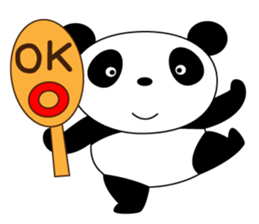 A pretty bear and panda climb a mountain sticker #6648648