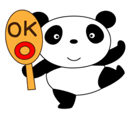 A pretty bear and panda climb a mountain sticker #6648648