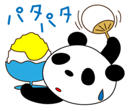 A pretty bear and panda climb a mountain sticker #6648649