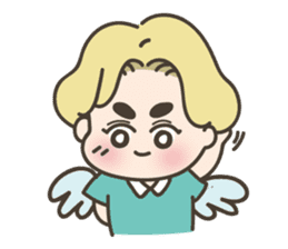 angel boy 'hoi' sticker #6649404