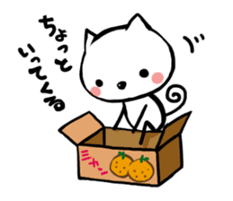 white cat&blac kcat sticker #6650544